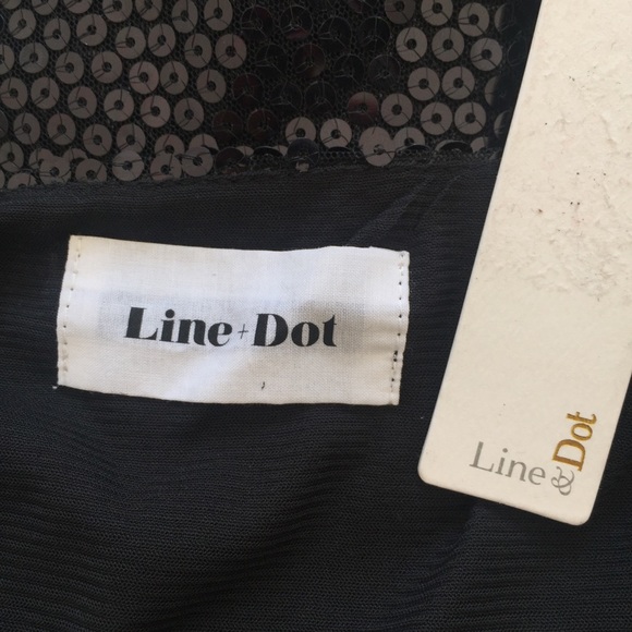 LINE & DOT MAXI MERMAID SKIRT BLACK SEQUIN SLIT - Picture 6 of 6